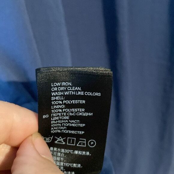 H&M Flutter Sleeve Blue Flowy Dress Size 10 - Picture 7 of 7